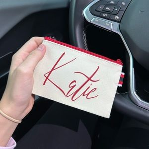 Custom canvas makeup bag